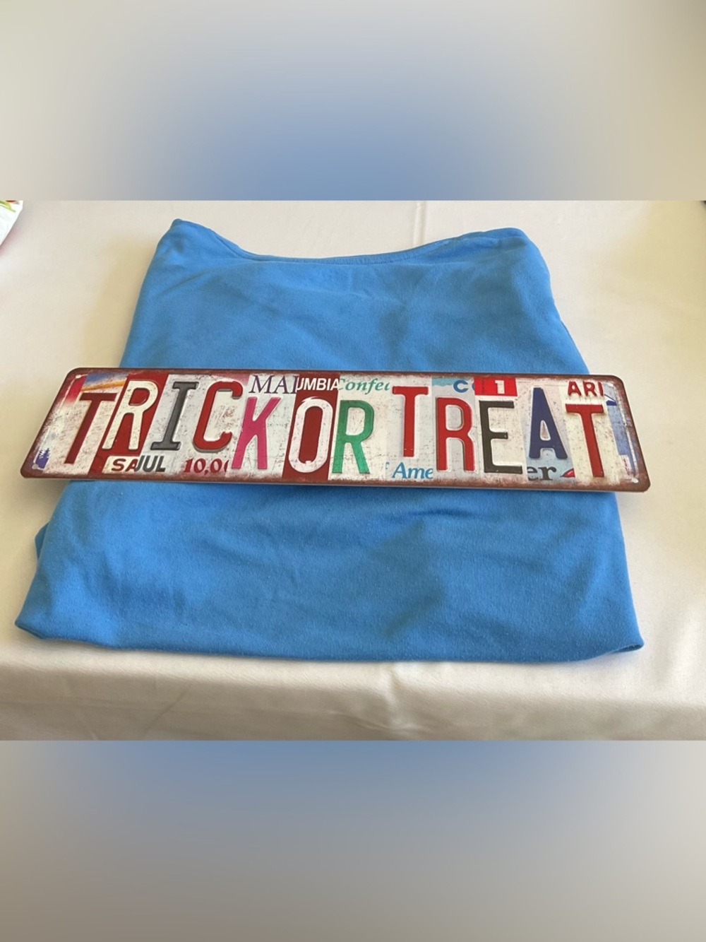 Trick or Treat Halloween Tin Street Sign